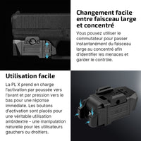 Olight PL X | Lampe Tactique Rechargeable USB-C 1200 Lumens à Double Faisceau