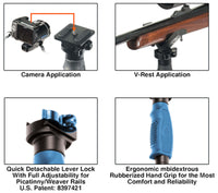 MONOPIED TÉLESCOPIQUE AVEC ADAPTATEUR PICATINNY - UTG