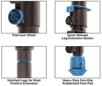 MONOPIED TÉLESCOPIQUE AVEC ADAPTATEUR PICATINNY - UTG