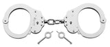 MENOTTES CHROMÉES DOUBLE VERROU À CHAÎNE