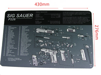Tapis de démontage d'armes avec instructions