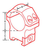 COLLIERS DE MONTAGE MEDIUM UTG - DIAMÈTRE 34 MM