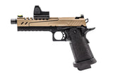 RÉPLIQUE GBB GAZ HI-CAPA 5.1 SPLIT NOIR / TAN 1,0J + POINT ROUGE BDS