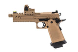 RÉPLIQUE GBB GAZ HI-CAPA 5.1 SPLIT ALL TAN 1,0J + POINT ROUGE BDS