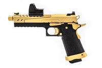 RÉPLIQUE GBB GAZ HI-CAPA 5.1 SPLIT GOLD / NOIR 1,0J + POINT ROUGE BDS