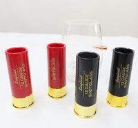 Ensemble 4 verres à shot imitation cartouche cal 12