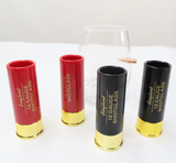 Ensemble 4 verres à shot imitation cartouche cal 12