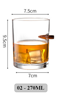 Verre avec incrustation de balle- idéal cadeau