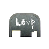 GLOCK GEN 1-4 PLAQUE ARRIÈRE PERSONNALISABLE OU MODÈLE AU CHOIX