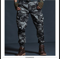 Pantalon militaire tactique à poches multiples type cargo
