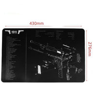 Tapis de démontage d'armes avec instructions