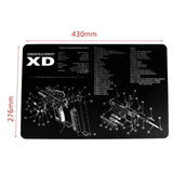 Tapis de démontage d'armes avec instructions